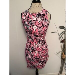 Lilly Pulitzer Mila Shift Dress Hibiscus Pink Panda Hangin With My Boo 4 NEW